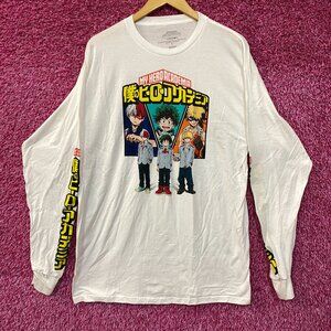 My Hero Academia Boku No Academia Hero Students Long Sleeve T-Shirt Large